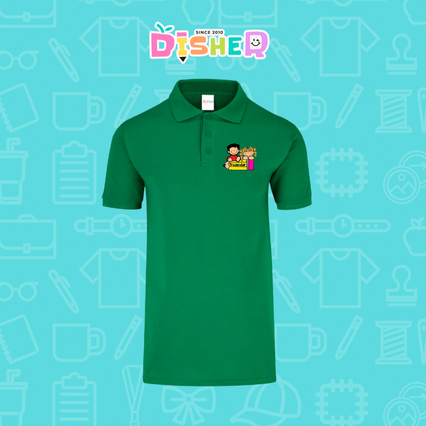 PBY-C-0081: Polo Bordada 50/50 Caballero I Niños preescolar