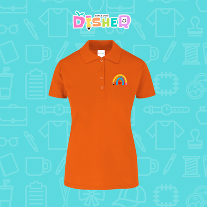 PBY-D-0068: Polo Bordada 50/50 Dama I Arcoíris lápiz