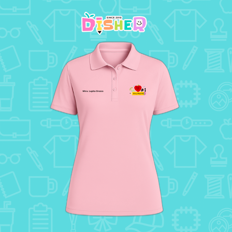PBD-D-001 : Polo Bordada Dry Fit Dama I Manzana Lápiz