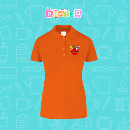 PBY-D-0091: Polo Bordada 50/50 Dama I Manzana lápices