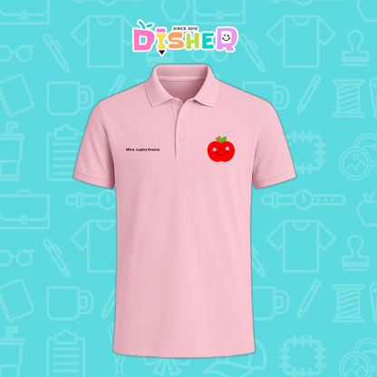 PBD-C-0030: Polo Bordada Dry Fit Caballero I Smile Apple
