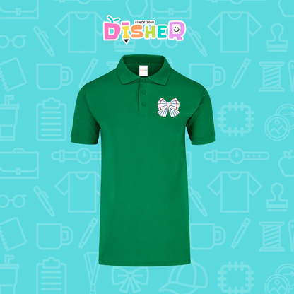 PBY-C-0011: Polo Bordada 50/50 Caballero I Moño lápiz amarillo