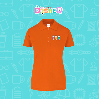 PBY-D-0056: Polo Bordada 50/50 Dama I Pinturas acrílifcas