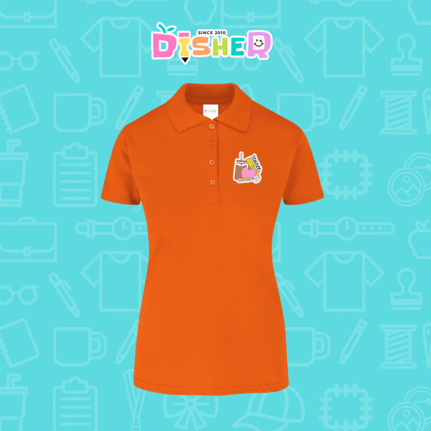 PBY-D-0036: Polo Bordada 50/50 Dama I  Teacher coffe