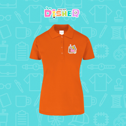 PBY-D-0036: Polo Bordada 50/50 Dama I  Teacher coffe