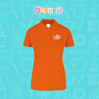 PBY-D-0058: Polo Bordada 50/50 Dama I Acuarelas