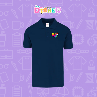 PBY-C-0073: Polo Bordada 50/50 Caballero I Corazón líneas