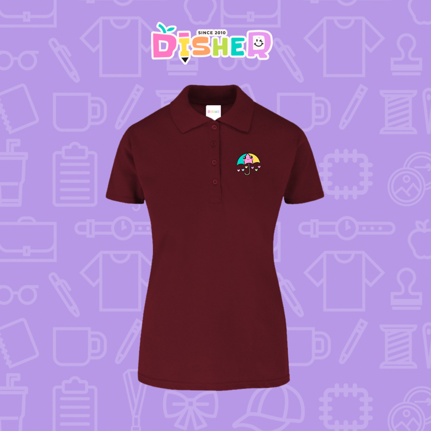 PBY-D-0061: Polo Bordada 50/50 Dama I Umbrella