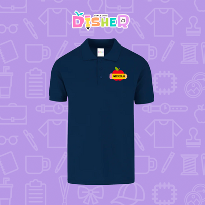 PBY-C-0084: Polo Bordada 50/50 Caballero I Manzana preescolar