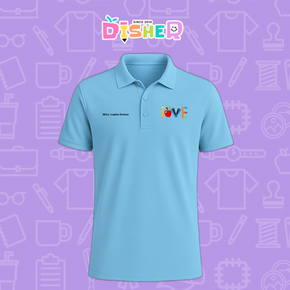 PBD-C-0074: Polo Bordada Dry Fit Caballero I  Love libro
