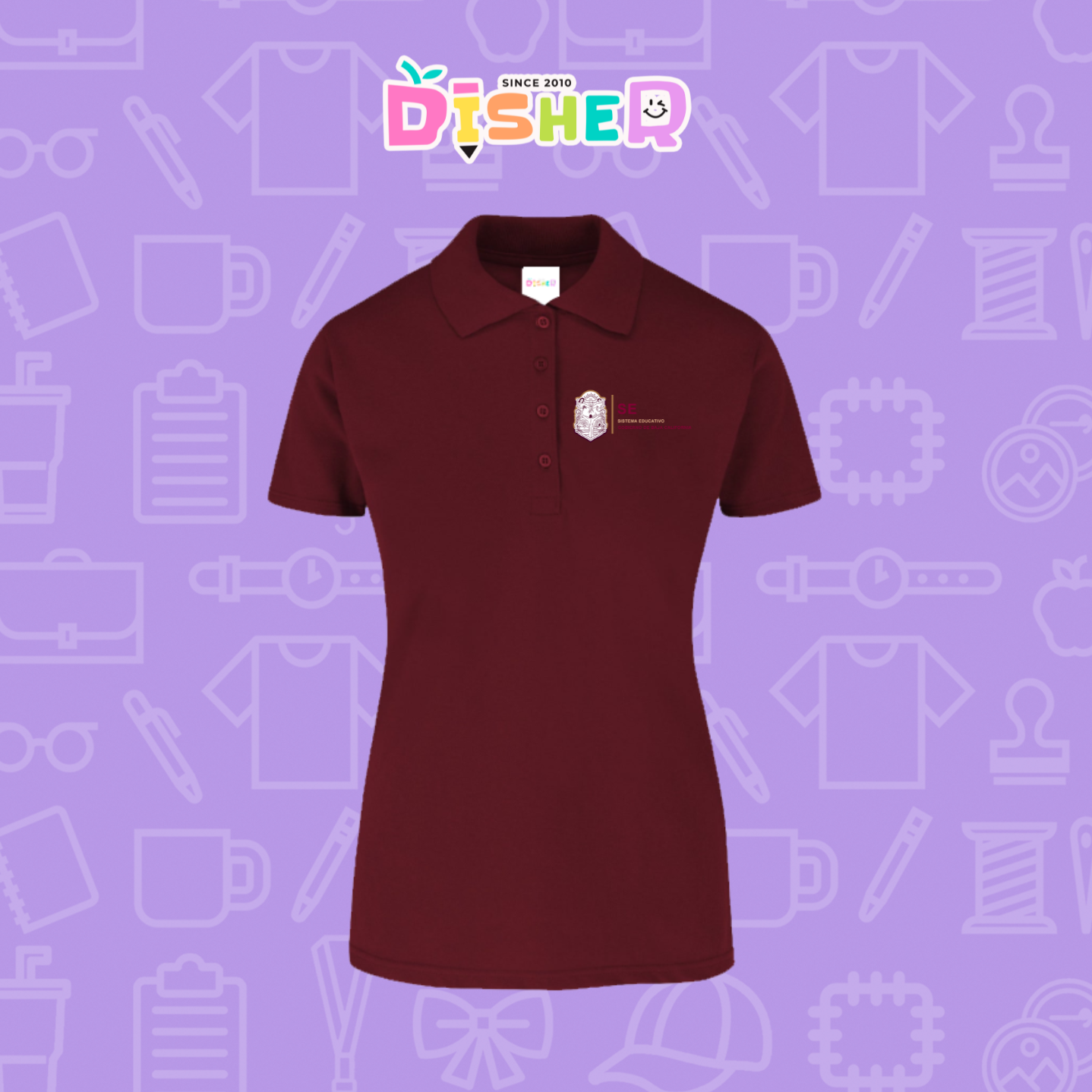 PBY-D-0097: Polo Bordada 50/50 Dama I Sistema Educativo