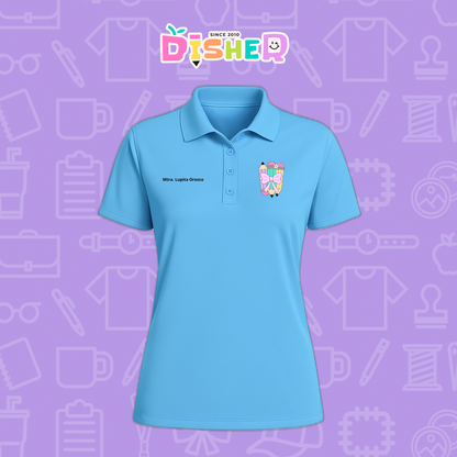 PBD-D-007 : Polo Bordada Dry Fit Dama I Lápices moñito
