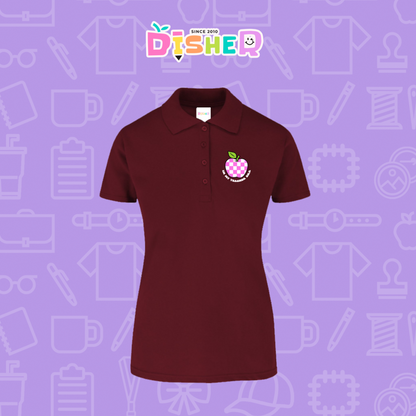 PBY-D-0026: Polo Bordada 50/50 Dama I Manzana cuadros