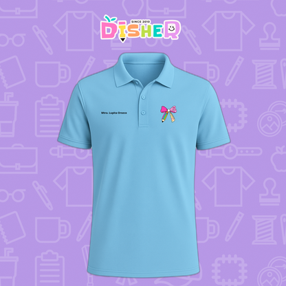 PBD-C-0040: Polo Bordada Dry Fit Caballero I Moño arcoiris