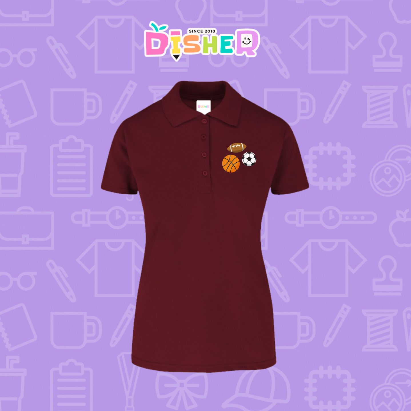 PBY-D-0060: Polo Bordada 50/50 Dama I Deportes