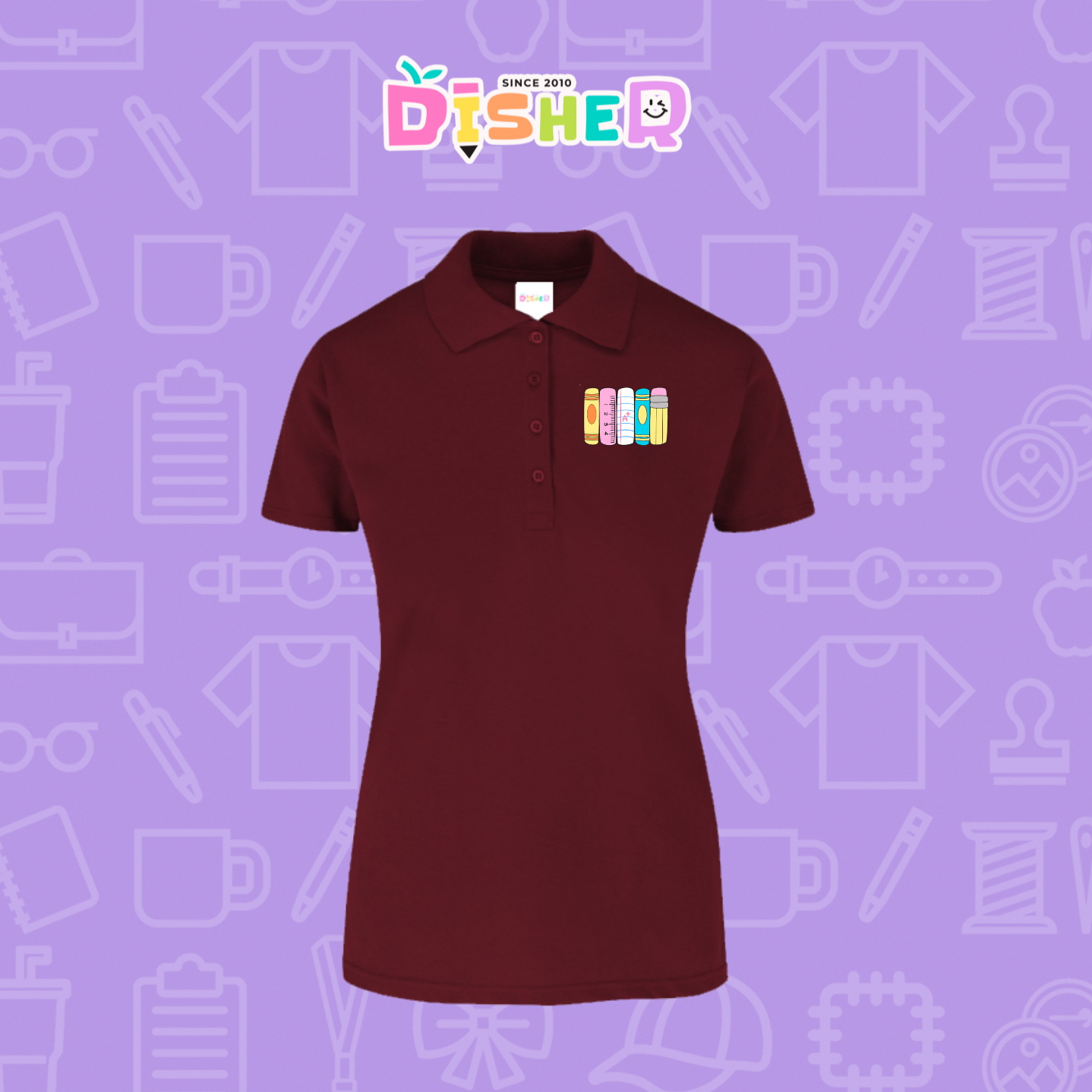 PBY-D-0055: Polo Bordada 50/50 Dama I Libros