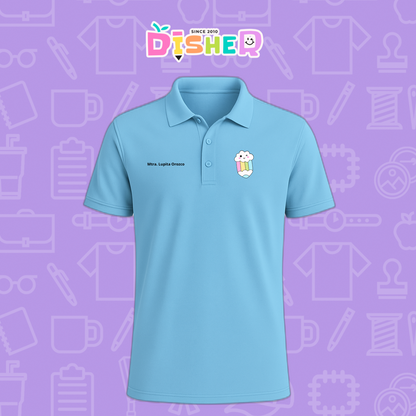PBD-C-0057: Polo Bordada Dry Fit Caballero I  Lápiz nube