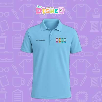 PBD-C-0045: Polo Bordada Dry Fit Caballero I  Crayolas pastel
