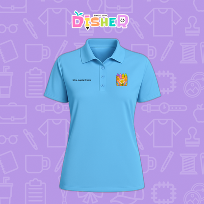 PBD-D-015: Polo Bordada Dry Fit Dama I Crayones flor
