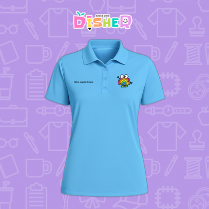PBD-D-029: Polo Bordada Dry Fit Dama I Arcoíris manitas