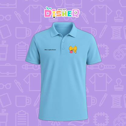 PBD-C-0011: Polo Bordada Dry Fit Caballero I Moño lápiz amarillo