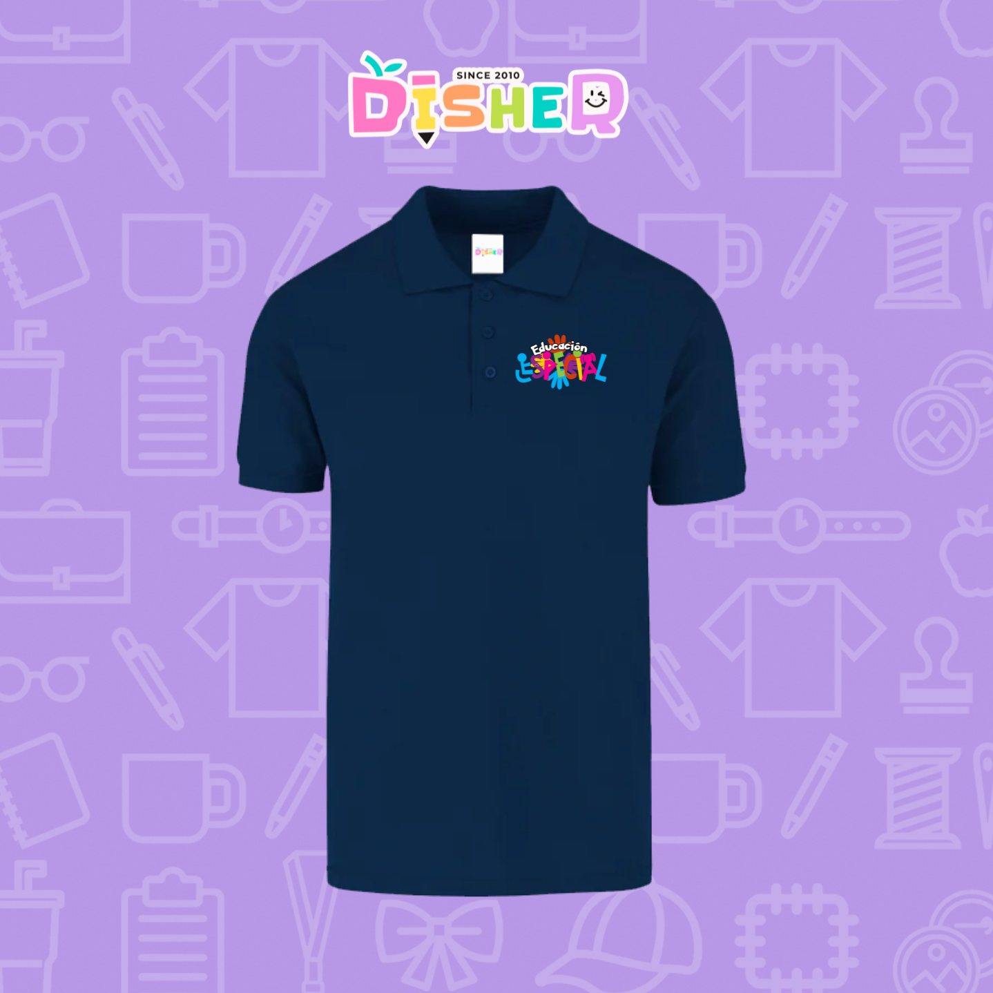 PBY-C-0078: Polo Bordada 50/50 Caballero I Educación especial