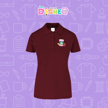 PBY-D-0037: Polo Bordada 50/50 Dama I Teacher starbucks