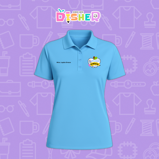 PBD-D-093: Polo Bordada Dry Fit Dama I Corazón papel primaria