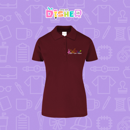 PBY-D-0082: Polo Bordada 50/50 Dama I Latidos