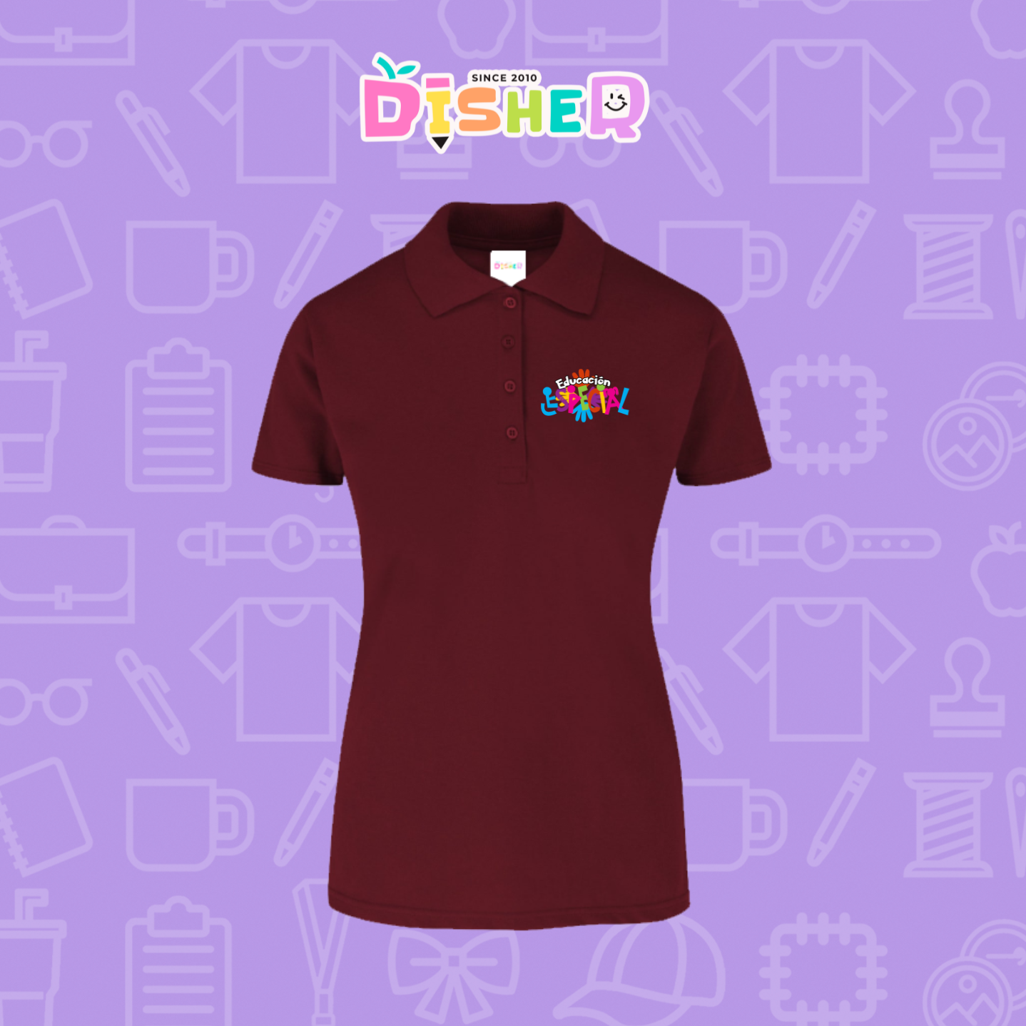 PBY-D-0078: Polo Bordada 50/50 Dama I Educación especial