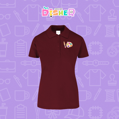 PBY-D-0058: Polo Bordada 50/50 Dama I Acuarelas