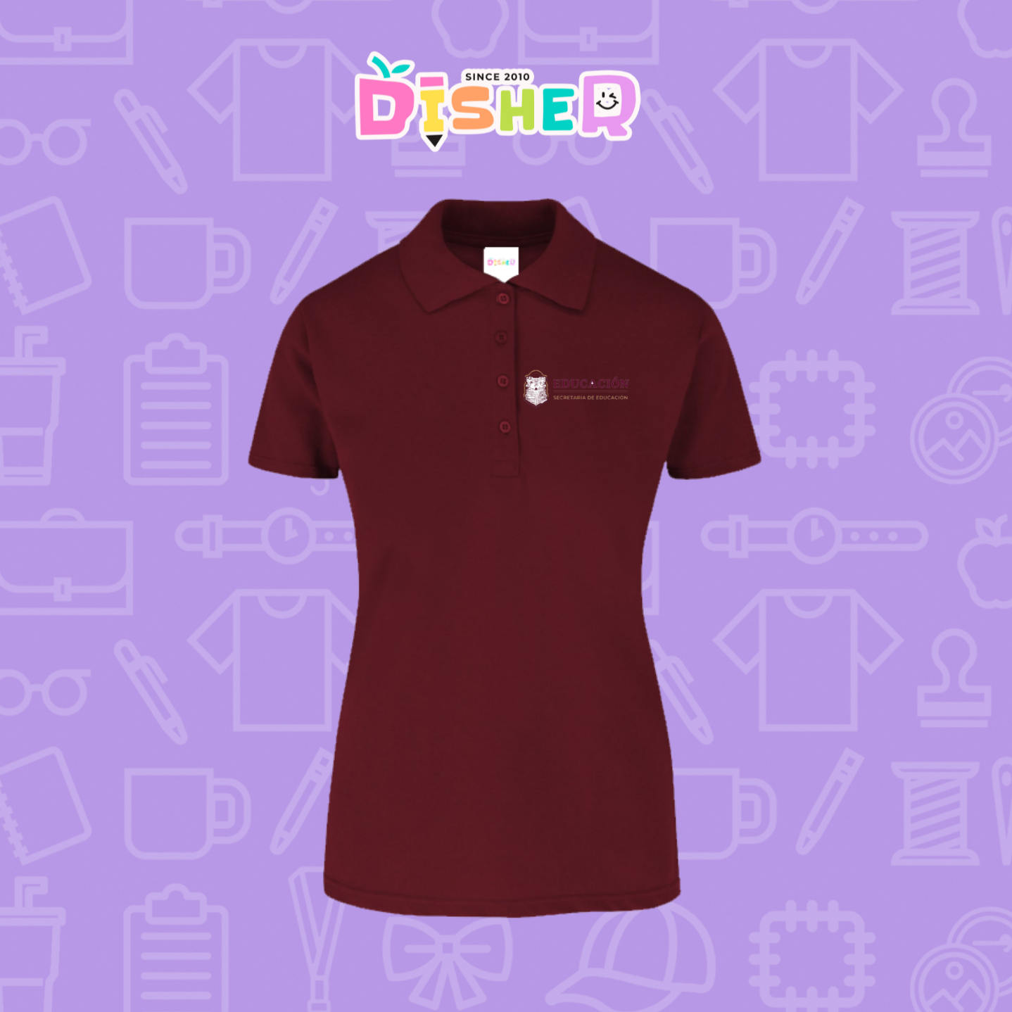 PBY-D-0096: Polo Bordada 50/50 Dama I Educación